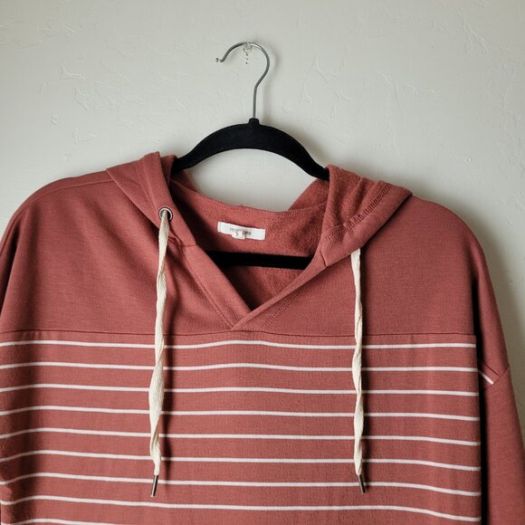 Maurices Stripe Hooded Sweatshirt Dress - Picture 8 of 10